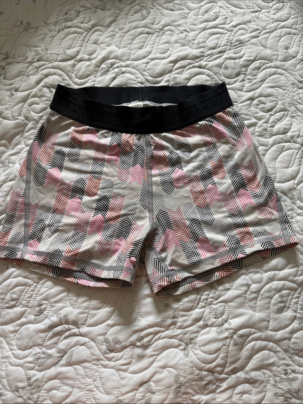 Victoria's Secret Pink and Black Chevron Athletic Shorts